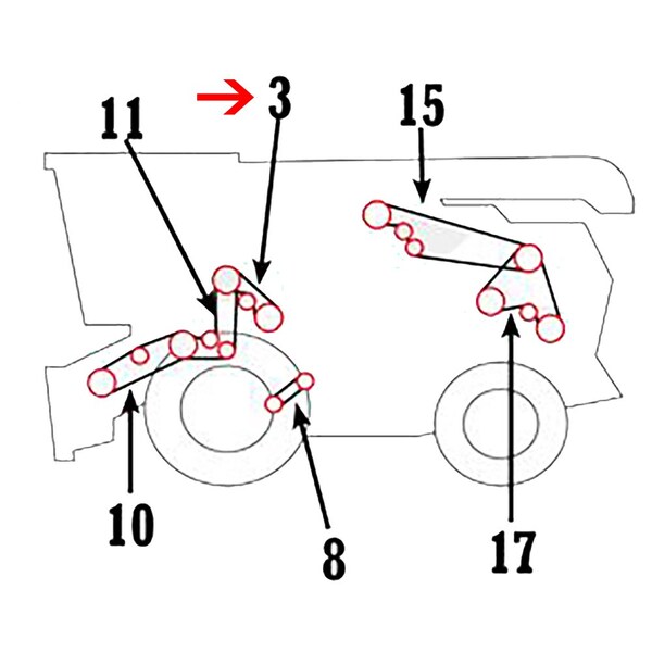 Aftermarket H165708 7401170 RPM Overshot Beater Drive Belt Fits John Deere 9650 COB40-0732 - main